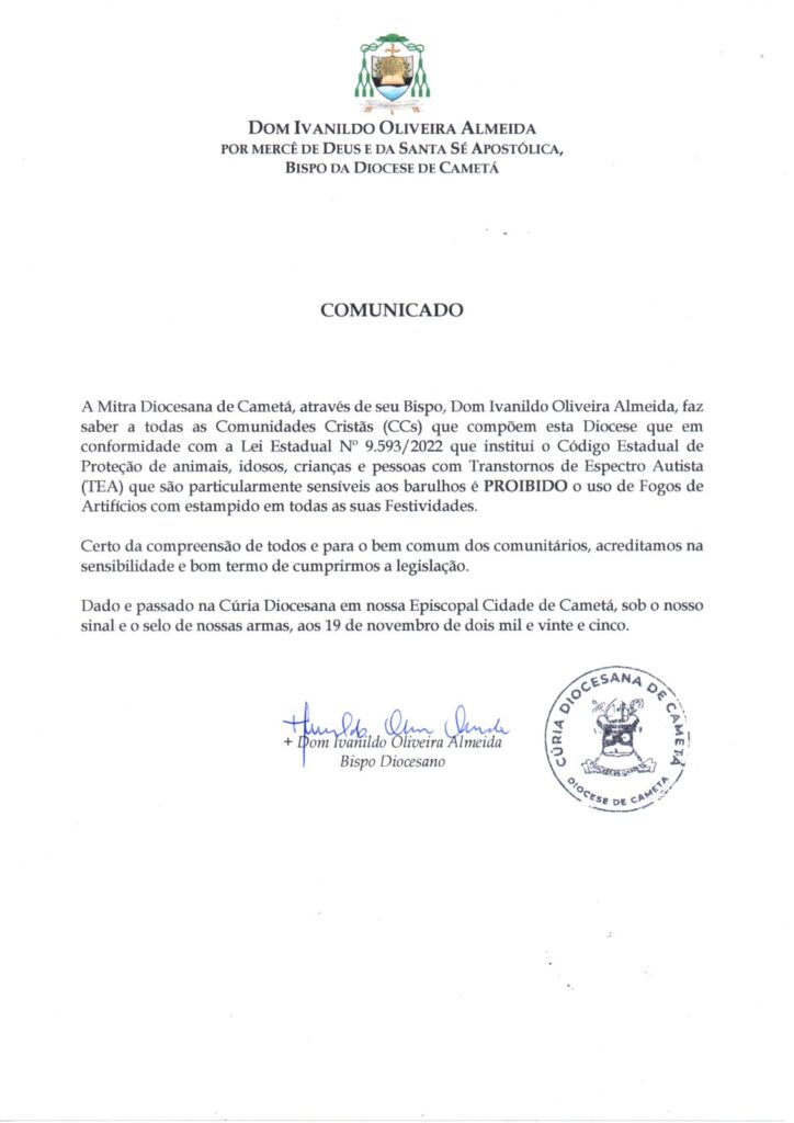 Comunicado – Fogos de Artifícios